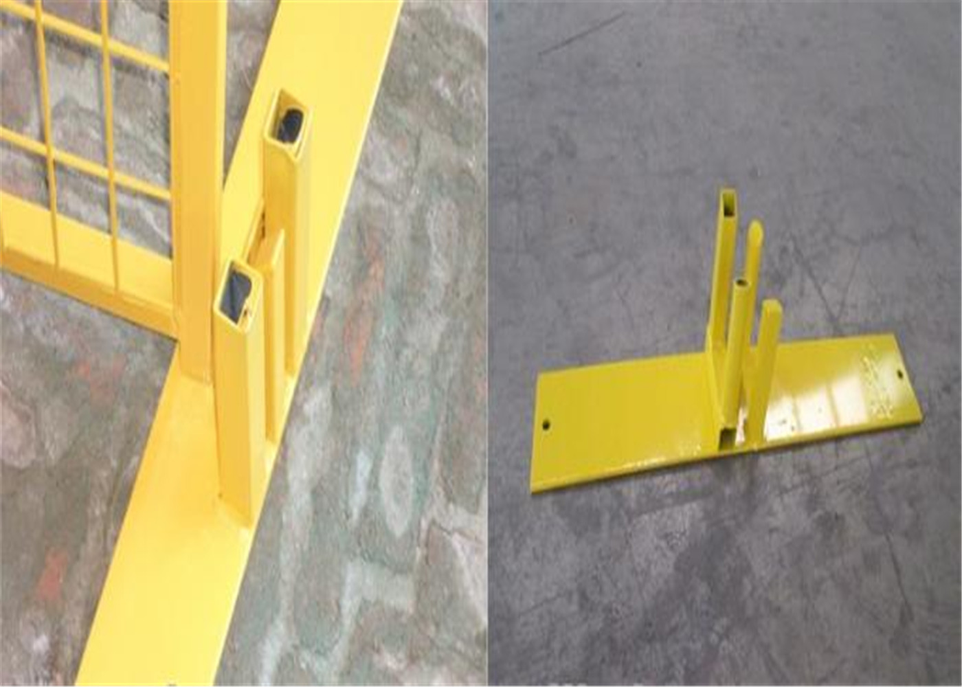 Height 8’/2430mm*10’/3048mm Width Weld mesh 2"*4"*9.5gauge wire Powder coated Yellow Outer frame 25mm*2.0mm