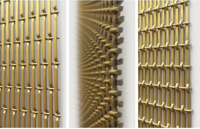 Crimped 2 Inch Woven Wire Mesh Panel For Cabinet Insert