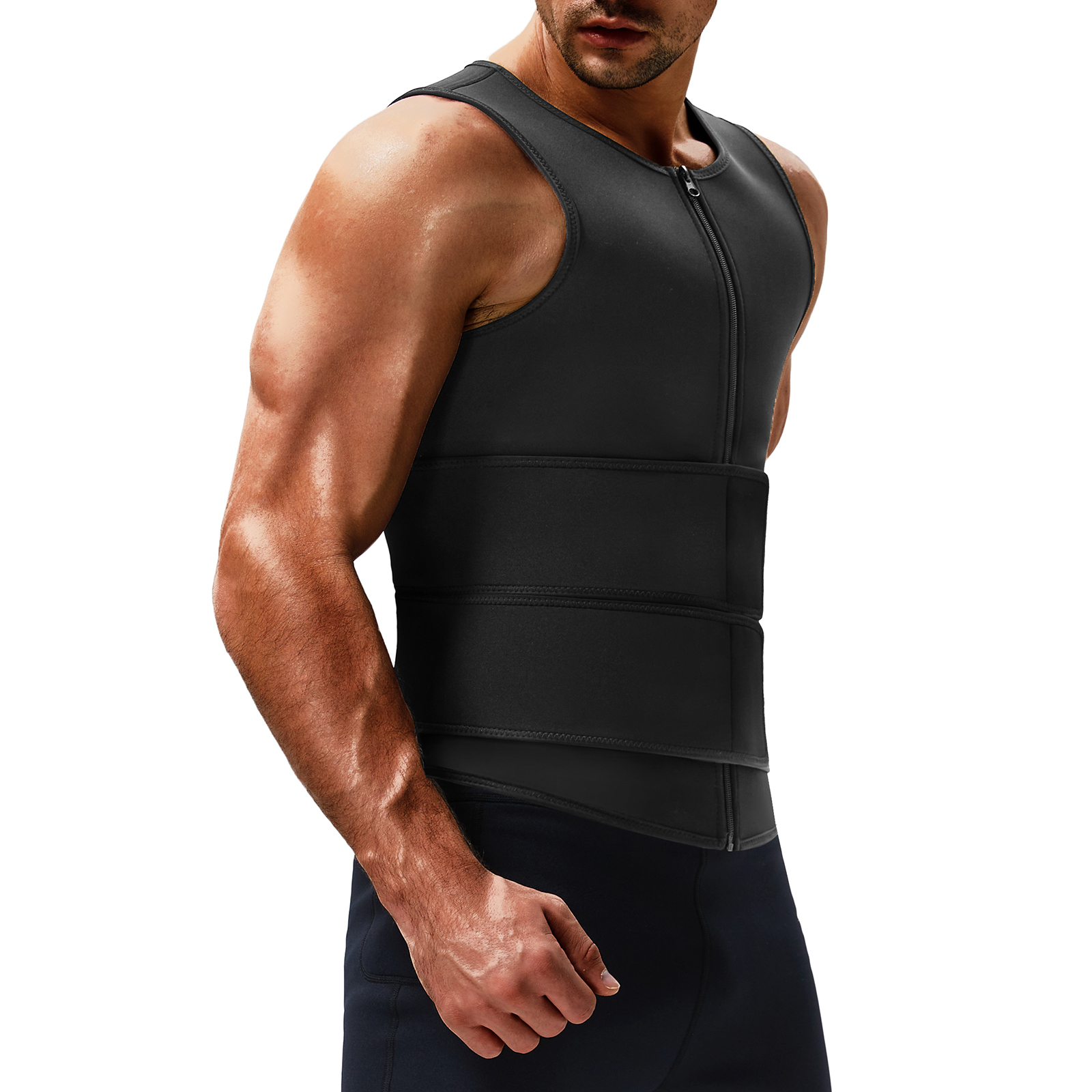 Waistdear Private Label Women's Neoprene Sweat Vest with Waist Belt Plus Size Sauna Suit