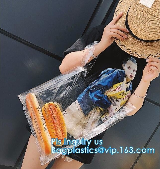 Custom Transparent Gift Pvc Tote Shopping Bag, reflective pvc shopping women's bag, shinny PVC harrods shopping bag, pac