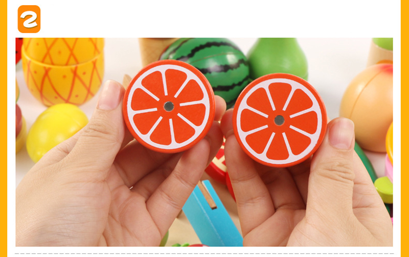Montessori Kitchen Pretend Toy For Children Cutting Fruit Vegeta