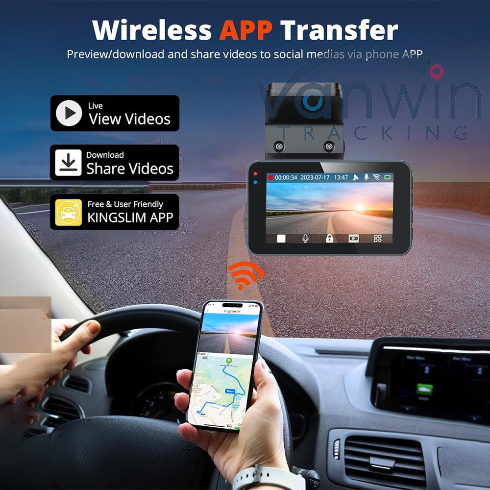 4G Driving Recorder 2K Rear Recording AHD Real Time Recording WiFi Browsing