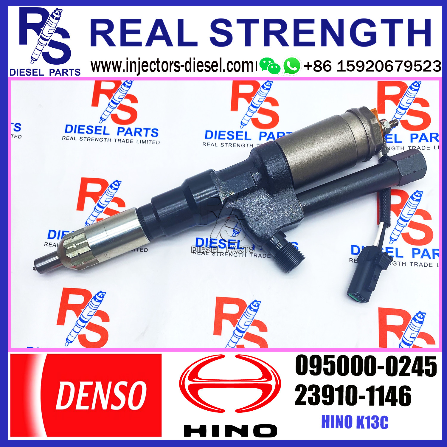 Diesel Fuel Injector 095000-0240 095000-0241 095000-0242 095000-0245 for HINO K13C Engine 23910-1145 S2391-01146