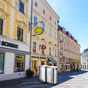  Anti Scratch 100L Two Compartment Garbage Can Manufactures