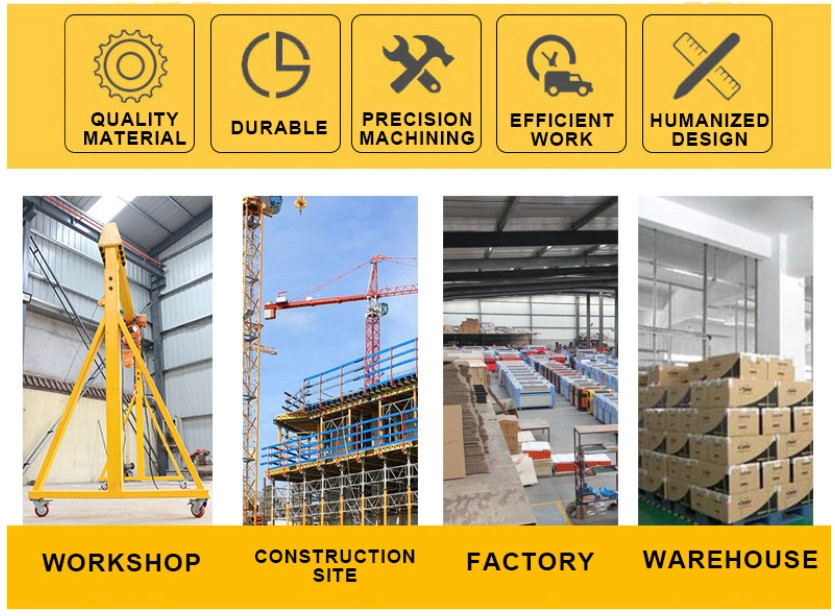 Aluminum Mobile Gantry Crane Span 3m-10m Hoist Trolley