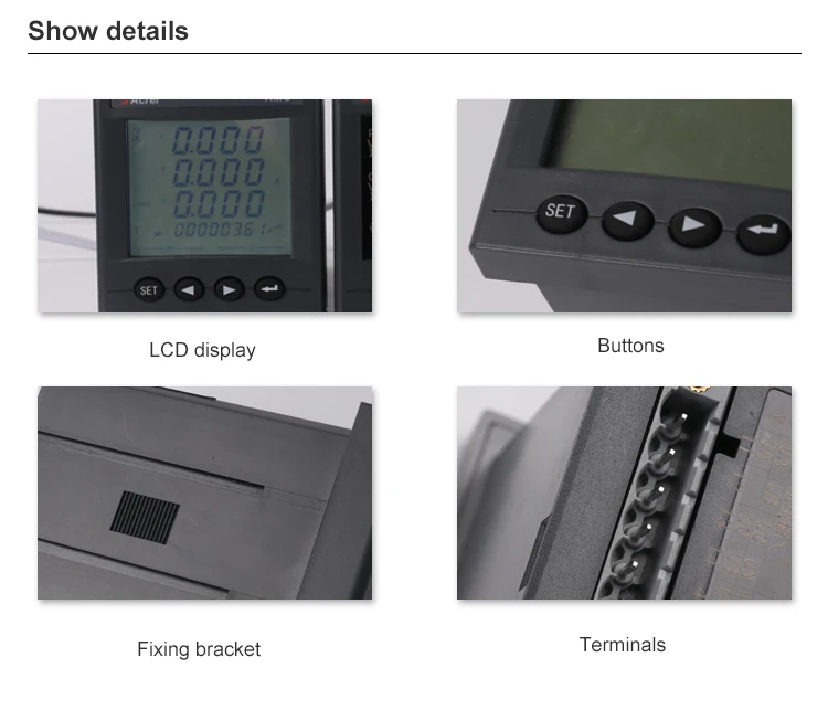 Acrel AMC96L-AI/M LCD Display 96*96 Panel Single Phase Ampere Meter With 4-20mA Analog Output