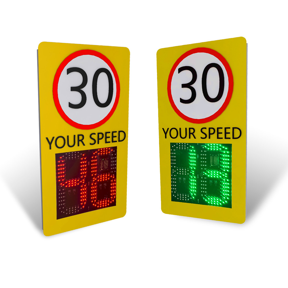 Custom Text LPR Radar Speed System With Iron Material Traffic Speed Sign