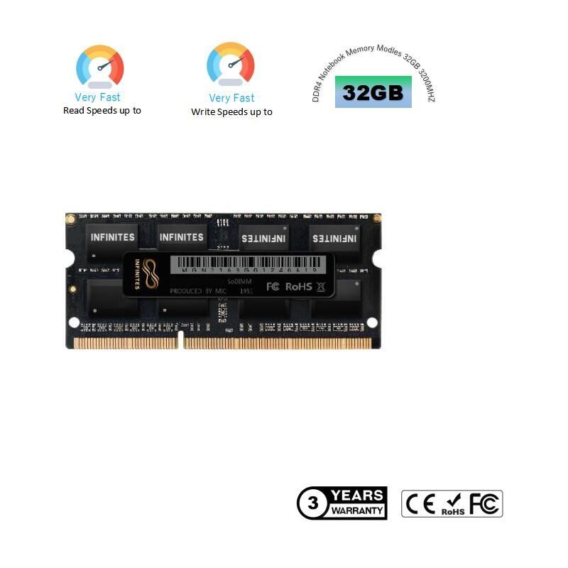 Factory Wholesale DDR3 DDR4 8GB 4GB 16GB 32GB Laptop RAM 3200 2666 DDR3l 260pin SODIMM Notebook Memory RAM Laptop DDR4 3200MHz 32GB