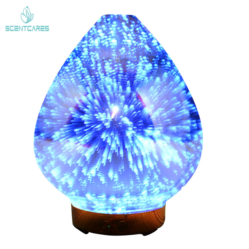 2.4MHZ 12W 200ml 3D Glass Ultrasonic Aromatherapy Diffuser