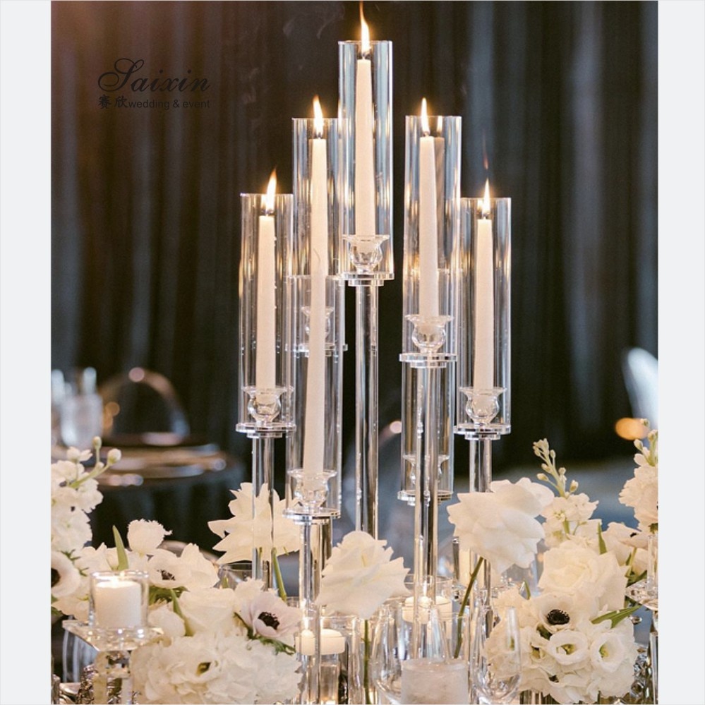 Wholesale Tall Wedding Decoration Centerpiece Gold Glass Wedding Flower Vase