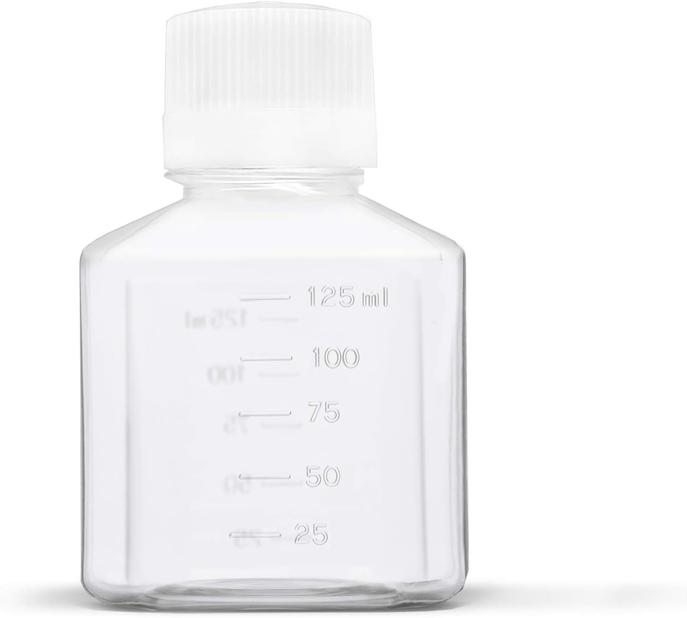 Laboratory Polypropylene Wide Mouth Reagent Bottle with Graduated Scale, Reusable Plastic Bottles with Caps