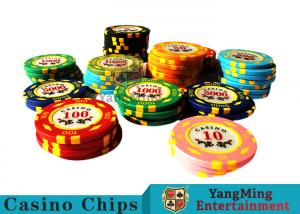  11.8g Texas Holdem Metal Casino Poker Chips Round Shape With 40mm Diameter Manufactures