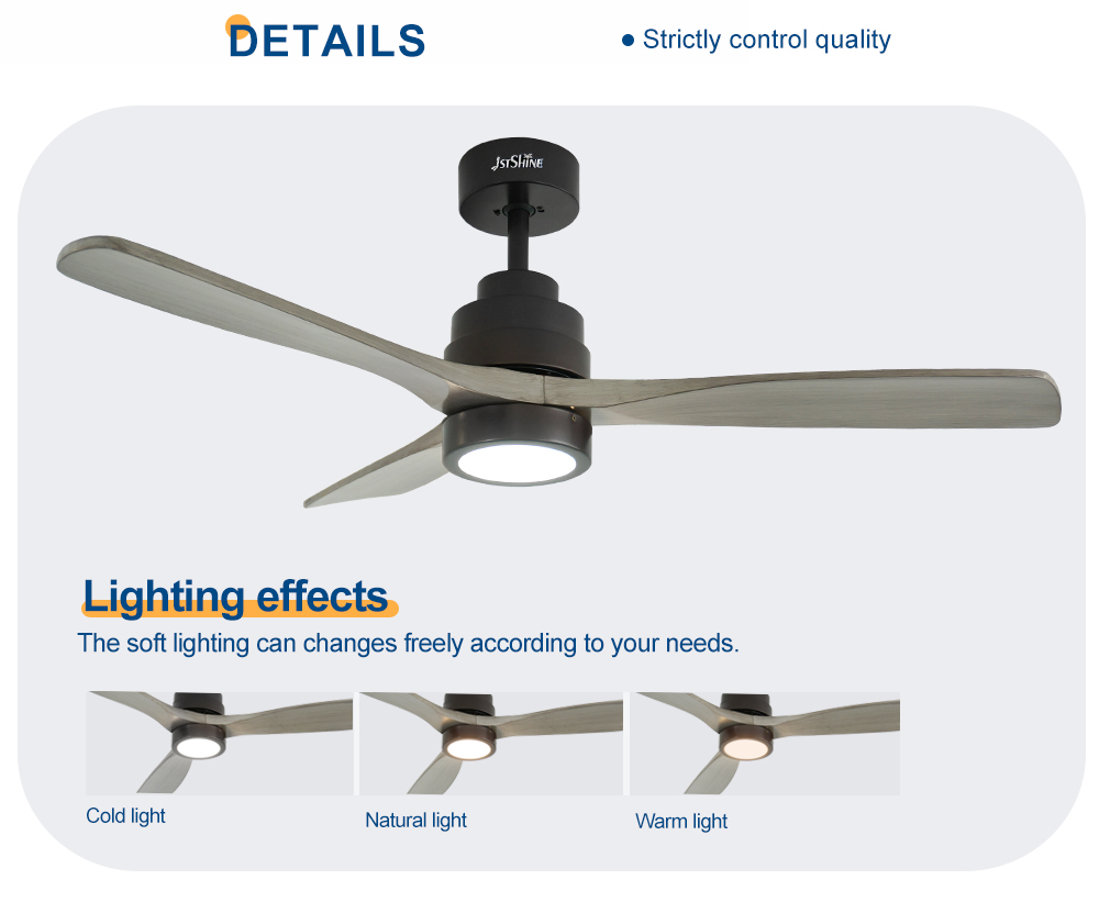 Home Hotel Office 1stshine LED Ceiling Fan with Fancy DC Motor and Silent Remote