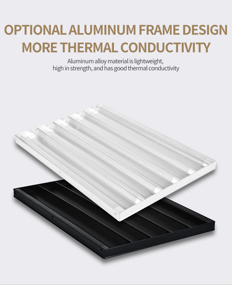 Aluminum Alloy French Bread Baking Tray with Customizable Logo in Large Inventory