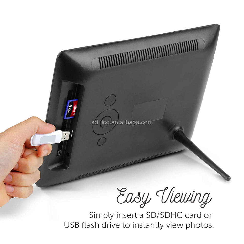 1280*800 Wifi LCD Screen 10 Inch Digital Photo FrameMedia Player For Indoor Desktop Display