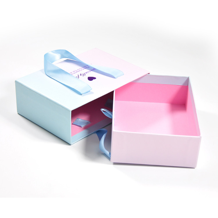 Luxury Portable Cardboard Drawer Gift Box Clothes Scarf Dress Storage Box Birthday Party