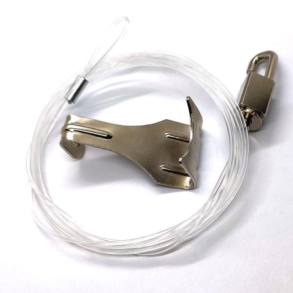 Transparent Nylon Cable Ceiling Picture Hanging Systems Adjustments Hook Gripper