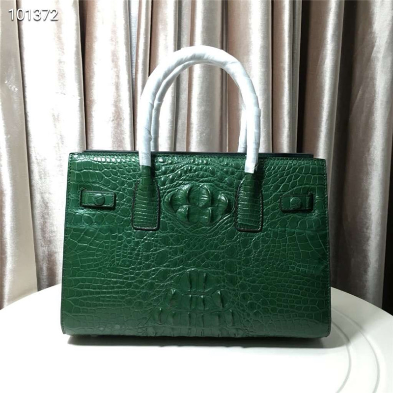 Genuine Alligator Skin Women Totes Purse Authentic Crocodile Leather Lady Top-handle Handbag Female Large Shoulder Bag
