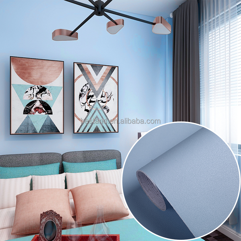 60cm 120cm Width Plain Grey Wallpaper Solid Color Vinyl Peel And Stick Wallpaper