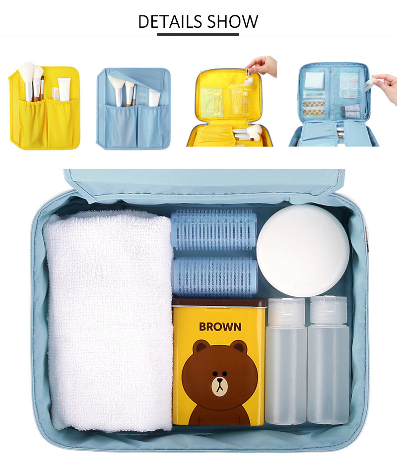 Beauty Waterproof Travel Zipper Portable Makeup Cosmetic Bags