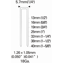 18gauge 1/4&quot; Narrow Crown Air Staple Pneumatic Staple 9040