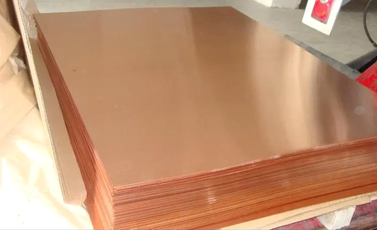 Red Pure 5mm Copper Plate Sheet Construction Bright Surface 1/4 Hard