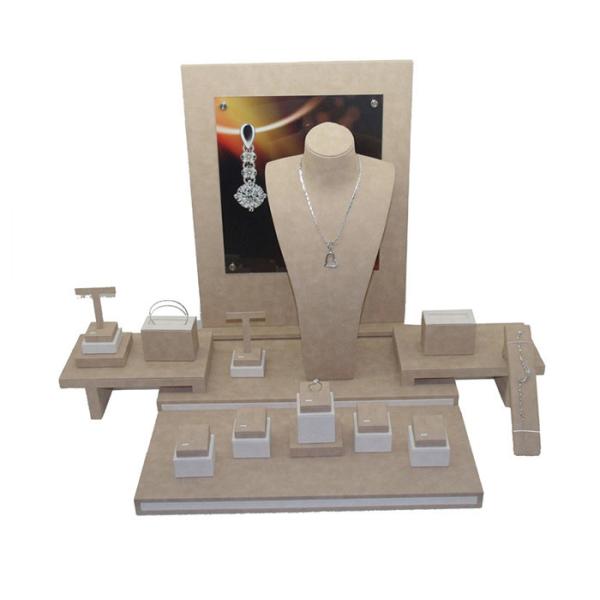 Jewelry Showcase Display Set for Necklace,Earring,Ring With Changeable Image