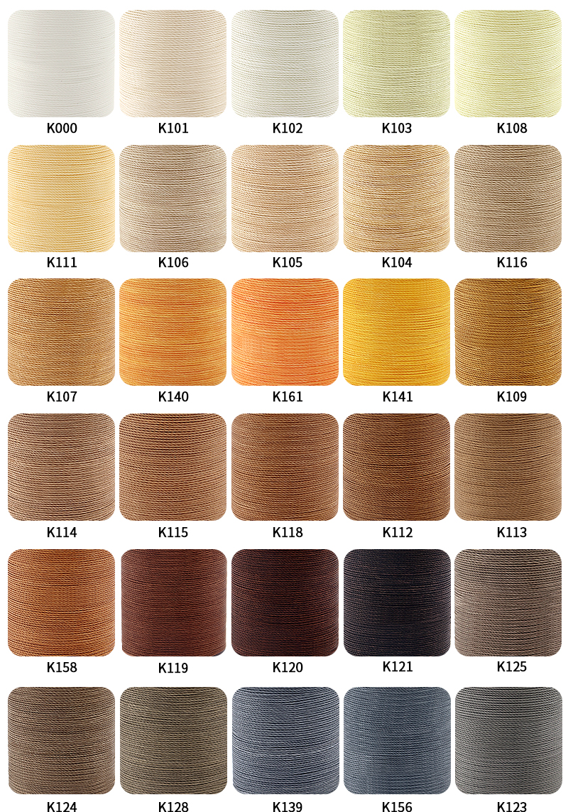 36g 0.55mm High Strength Cored Sewing Thread for Leather Sewing 80m Polyester Round Waxed Thread