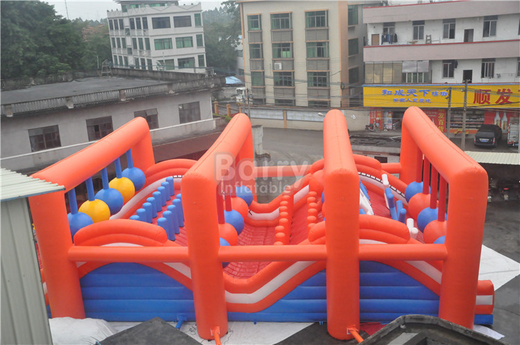 Huge Crazy Inflatable Obstacle Course For Adults / Inflatable Outdoor Play Equipment