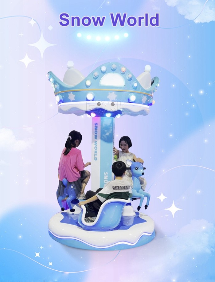 Snow World Indoor Fairground Merry Amusement Park Kids Horse Swing Ride For Sale