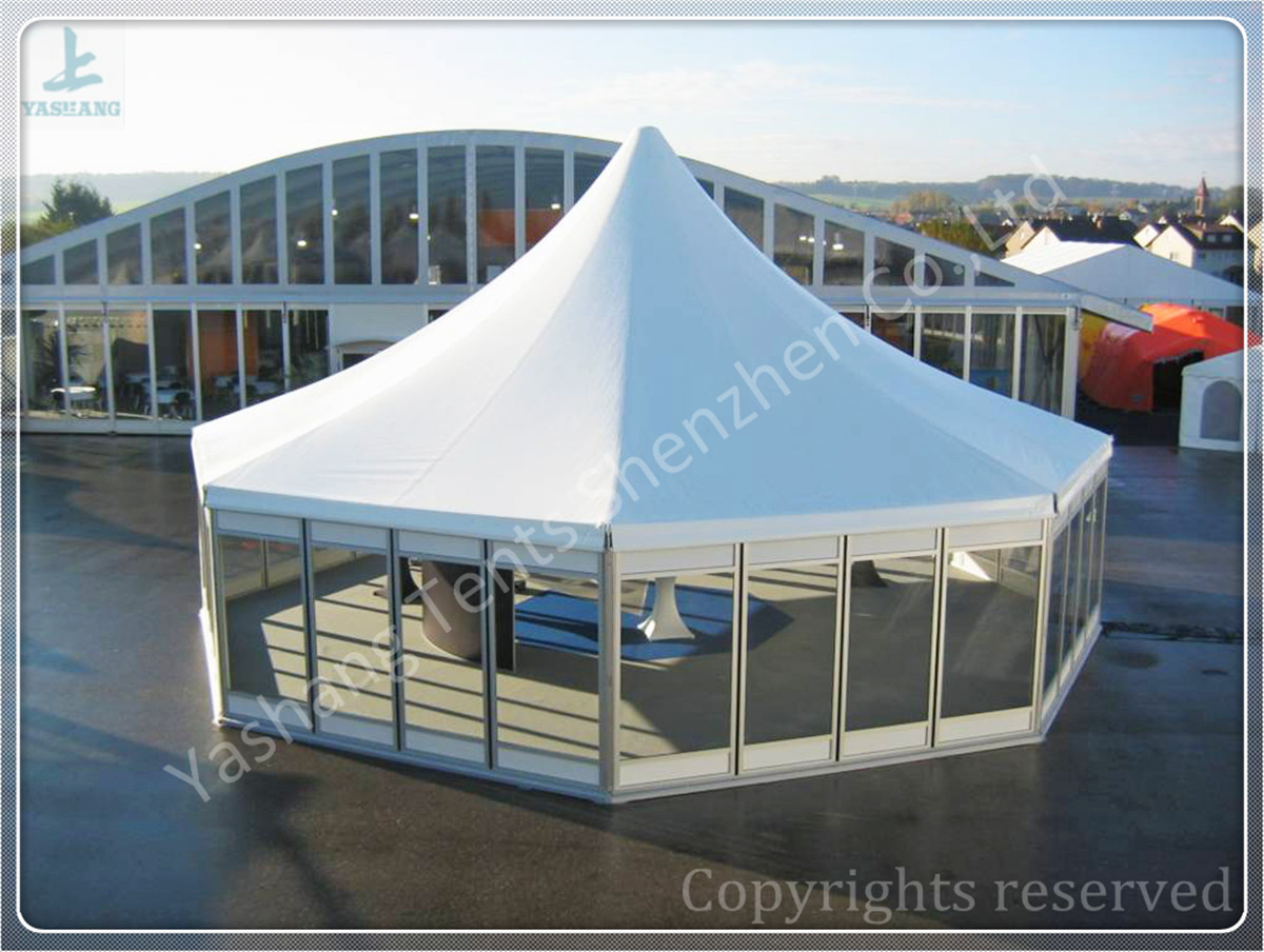 Retail Trade Big Clear Span Marquee Tent With A Frame Roof / Galvanized Steel Connector