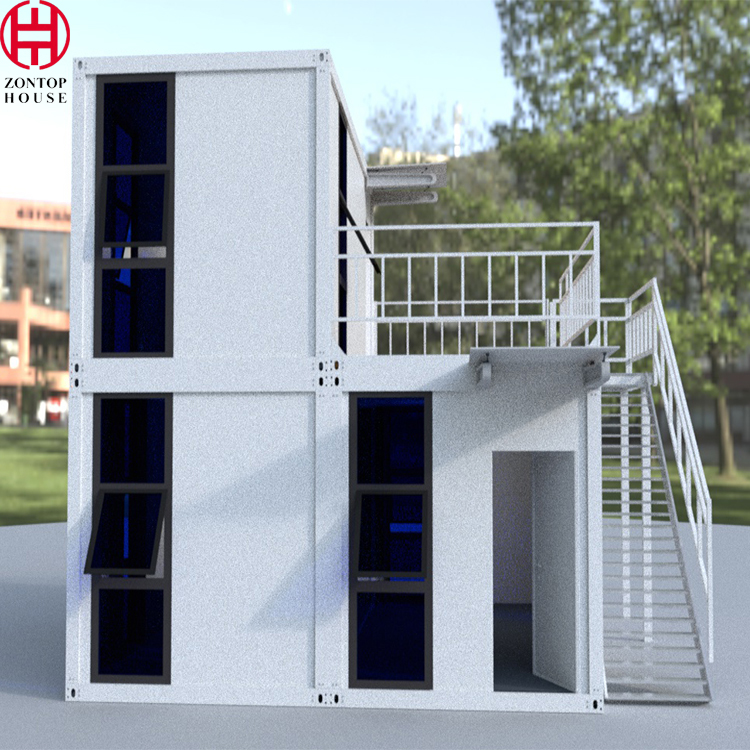 Zontop China Modern Ready Small Hurricane Proof Prefabricated Two Story Resort Cheap Container 20ft Prefab Houses