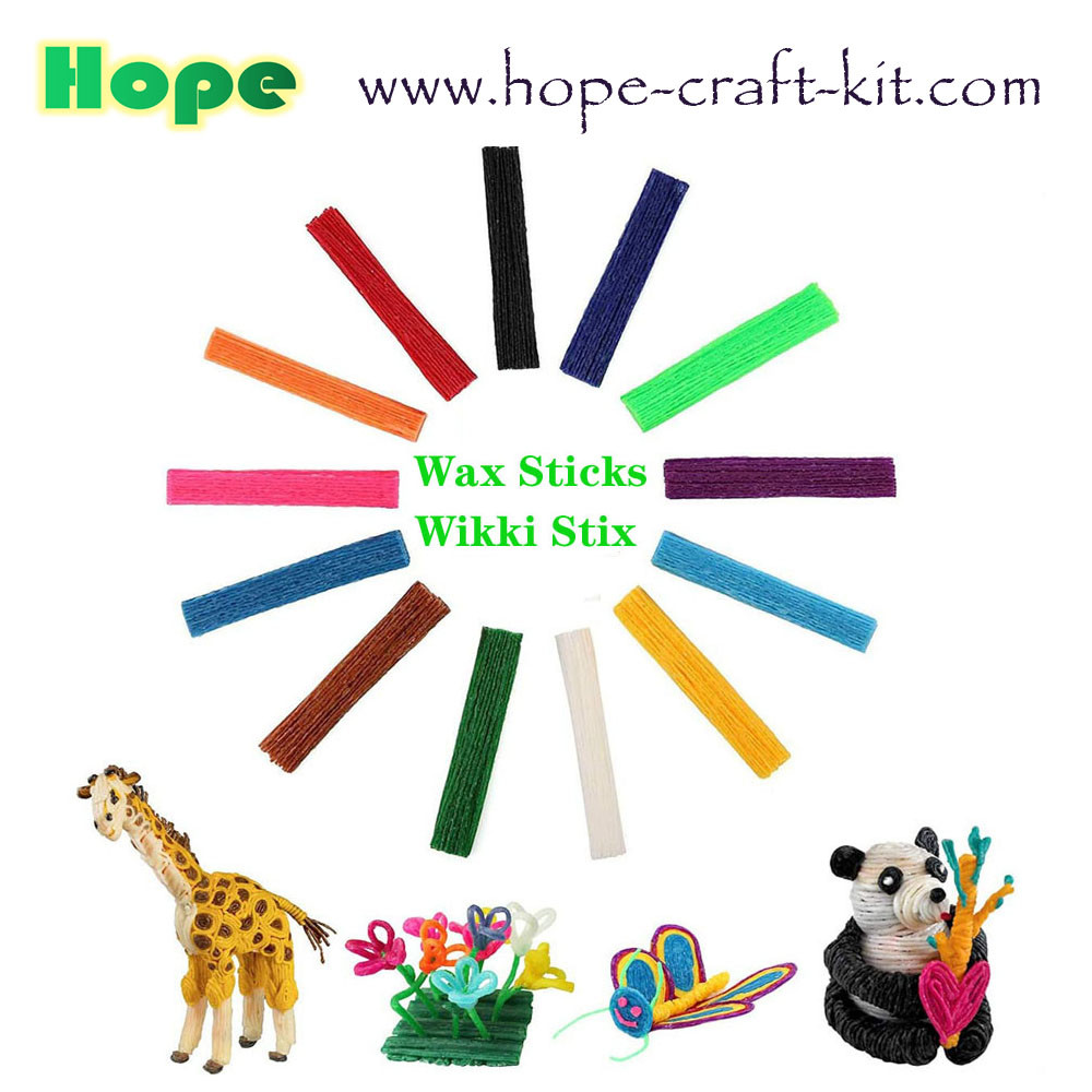 Kids DIY Art Craft Material STEM Innovation Flexible Magic Wax Sticks Wax Wire Wikki Stix Doodle Sticks OEM ODM