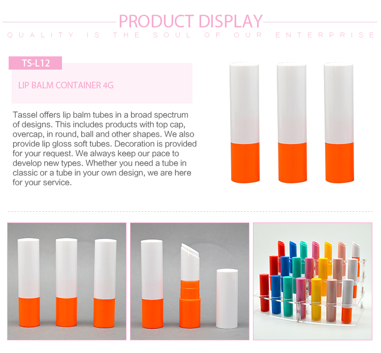 Cylinder Shape Lip Balm Empty Container Tubes For Cosmetic Products