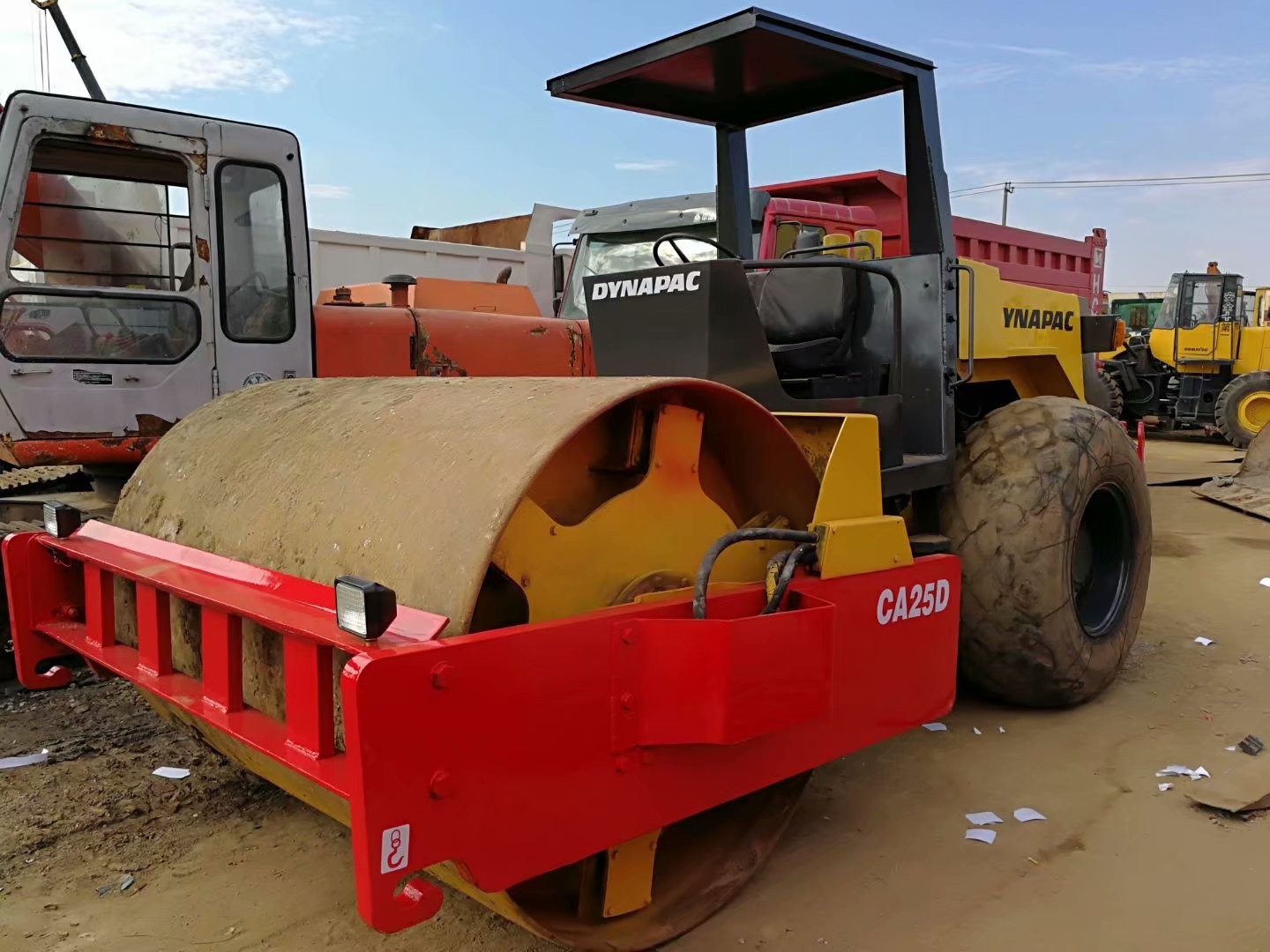 Used Road Roller Dynapac CA25D Single Drum Roller/Used Compactor For Sale