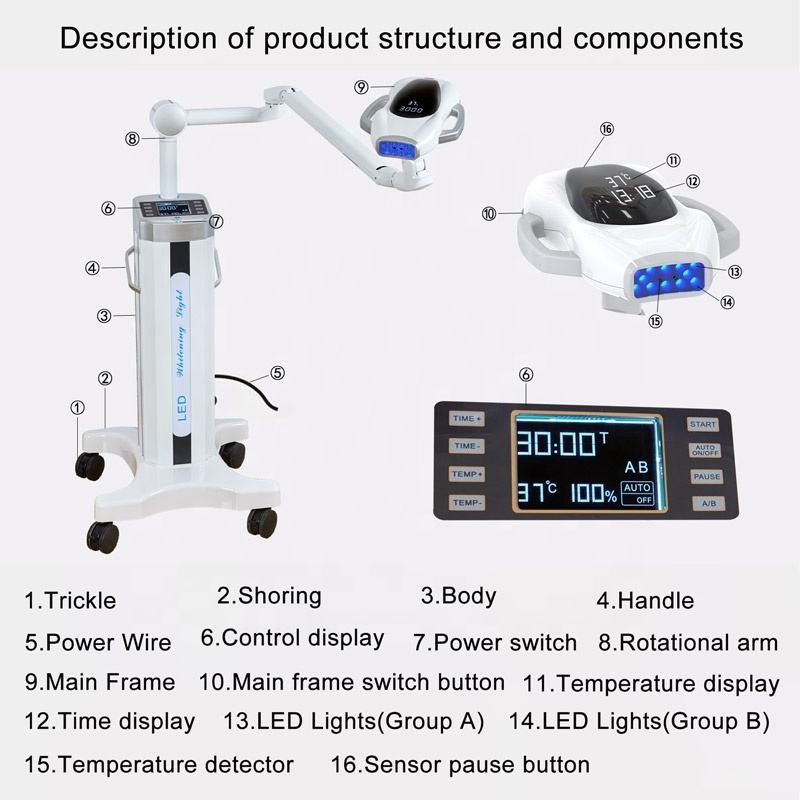 Practical 60W Dental Whitening Machine For Teeth Wave Length 400-460NM