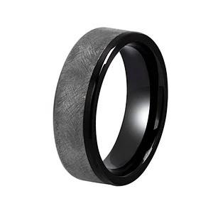 Fashion Trendy Blank Stainless Steel Ring 8mm Width Jewelry Ring Full Size For