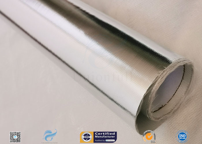 Laminated Aluminium Foil Fiberglass Cloth 97% Heat Reflect 300℃ Non Combustible