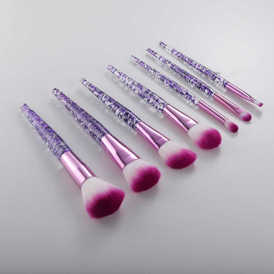 FLD Custom logo 10pcs Glitter Makeup Brushes Set Private label