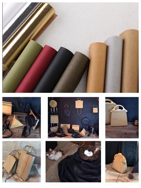 0.7mm Washable Brown Kraft Paper Fabric For Tote Bags In Roll