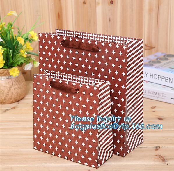 Luxury paper bags with handles Different Sizes,250gsm art paper shopping carrier bag custom printing with handle rope