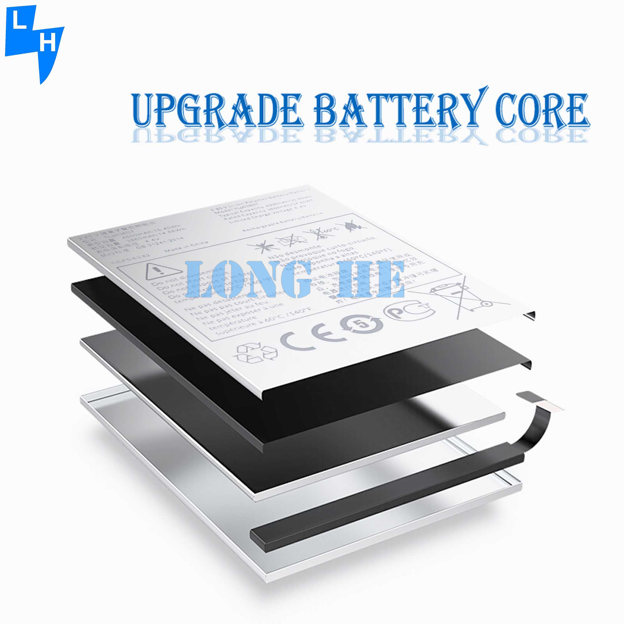 4000mAh TLp038D7 Replacement Battery for Alcatel 2021 3L 2020 5029D Dual IC Protection