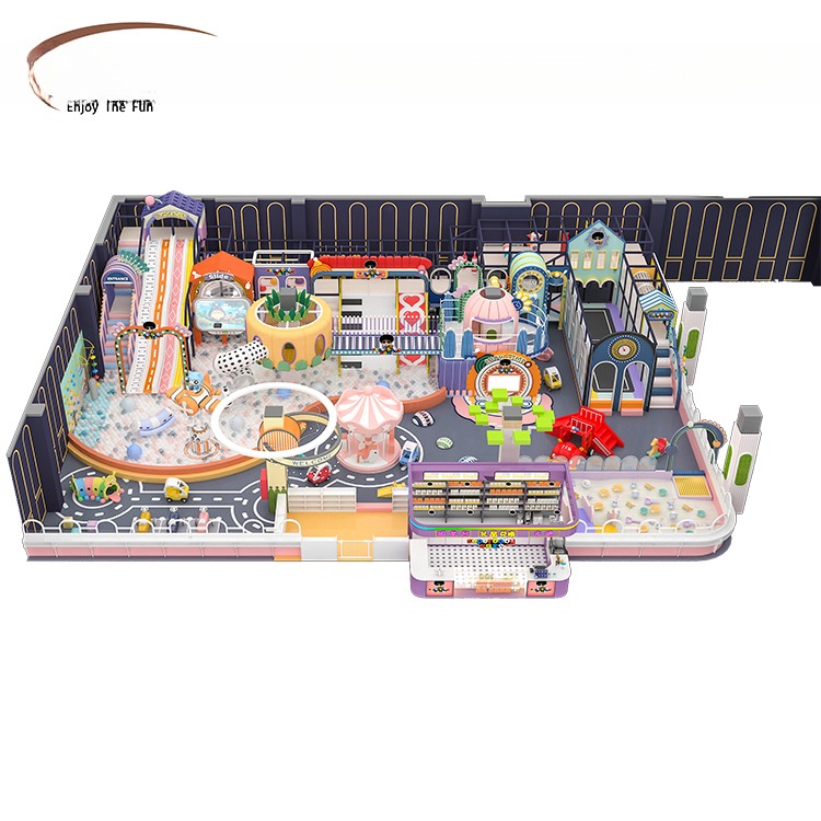 Pastel Color Plastic Kids Indoor Play Centre Equipment Custom Soft Play Equipment