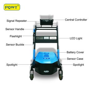 China 15M Smart Water Pipeline Leakage Detection Trolley 9m Deep PQWT LDC on sale