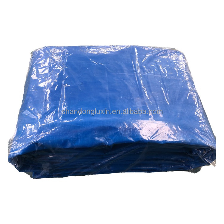 Fire Retardant Blue PE Tarpaulin Lightweight Stripe Tarp for Industrial Strength Cover