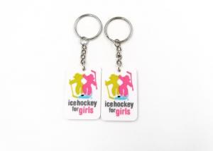  2D 3D PVC Colorful Custom Printed Keychains Irregular / Rectangle Shape With Logo Custom Manufactures