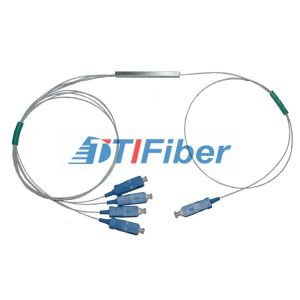 FTTH Solution 1x2 Mini Optical Fiber Splitter With 0.9mm Fiber And SC/APC