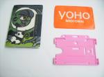Retractable Rigid Plastic Pvc Badge Holder For Name Card , Silk Printing