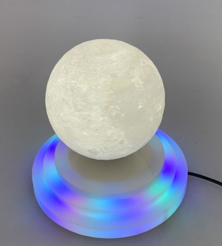 PA-1021M 6inch led light base magnetic levitation floating 3D moon lamp light bulb