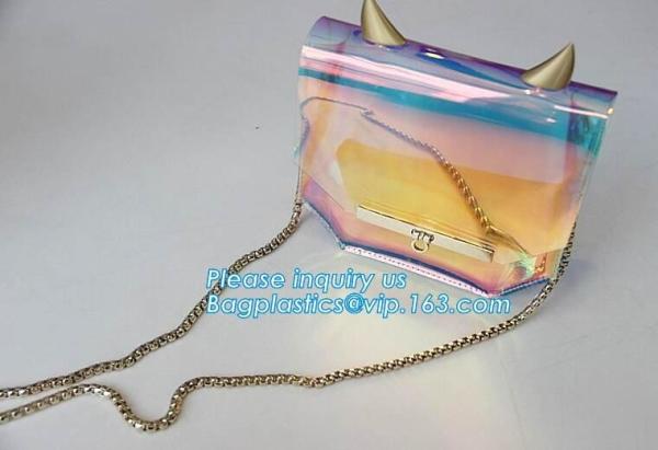 PVC shoulder bag/transparent tote bag, Clear PVC Tote Bag Beach Bag, pvc